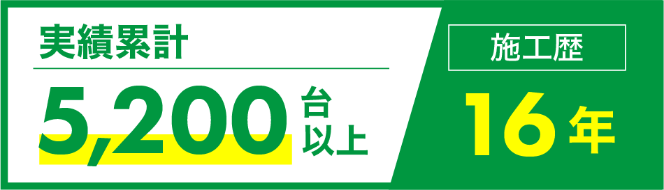 実績累計5,200台以上